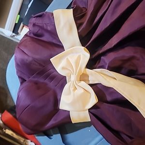 Prom or wedding  dress purple and beige